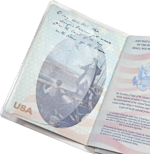 Vista 6 de Cubiertas de plástico para pasaporte, Claro, Cartera de viaje