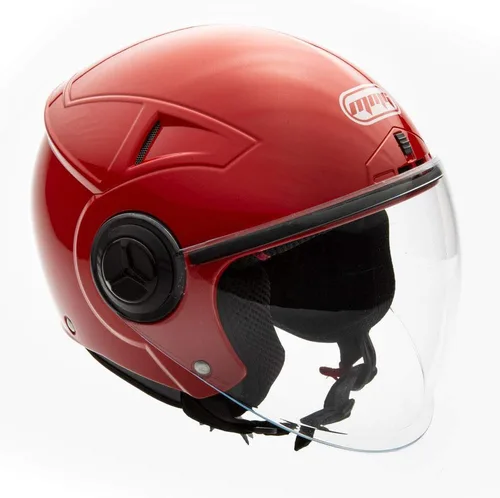 Vista 7 de Casco con cara descubierta para motocicleta Scooter, con visor DOT práctico que se puede levantar, M, Negro mate