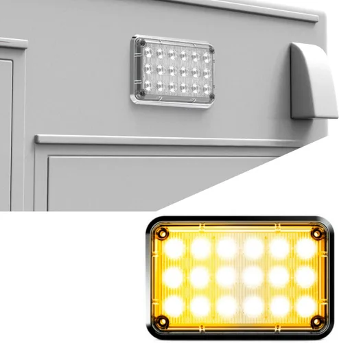 Vista 12 de Alpha-Z 6x4 Ambulancia LED Montaje en Superficie Luces estroboscópicas de emergencia y camión de bomberos Luz de advertencia ultra delgada