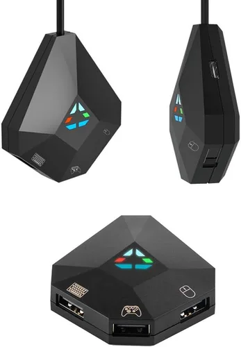 Vista 3 de Convertidor de mouse y teclado conexión USB adaptador de teclado y mouse para PS4 PS3 Xbox One Xbox 360 nintendo switch lite