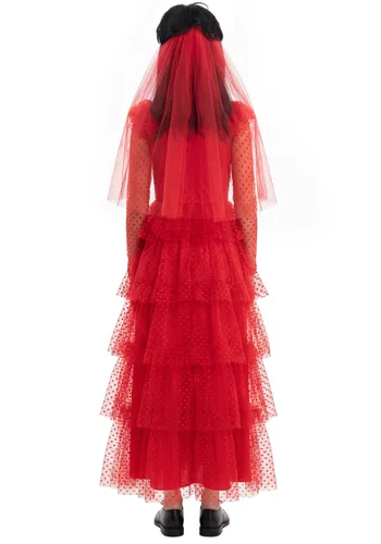 Vista 2 de Disfraz de Vestido de Novia de Lydia Deetz para Mujer Multicolor