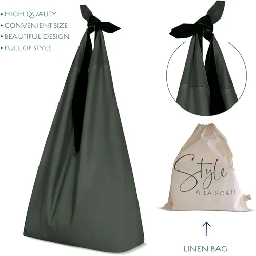 Vista 6 de Gamuza Bolso Hobo de cuero de 100 cuero de becerro ligero de lujo Style a la Porte