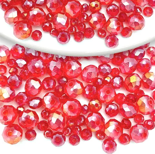 Vista 37 de 246 cuentas de cristal redondas de 0.118 pulgadas (0.118 in) con múltiples facetas sueltas espaciadoras de cristal para hacer joyas, pulseras