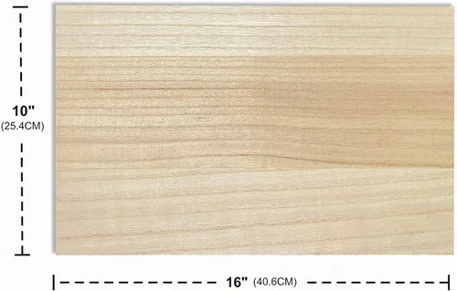Vista 2 de Paquete de 4 tableros de madera de Paulownia de doble cara de MDF chapada, núcleo de MDF, 0.252 in 1/4 pulgadas, 10 x 16 pulgadas, tableros