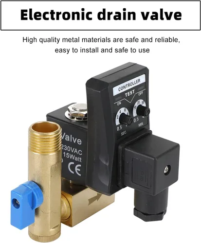 Vista 2 de AC 220V 1/2" automático electrónico cronometrado compresor de aire auto válvula de drenaje