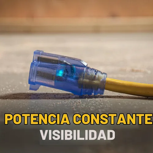 Vista 3 de DEWALT Cable de extensión iluminado de 12/3 SJTW de 15,2 m - Cable de alimentación resistente para exteriores, impermeable, a prueba de inclemencias
