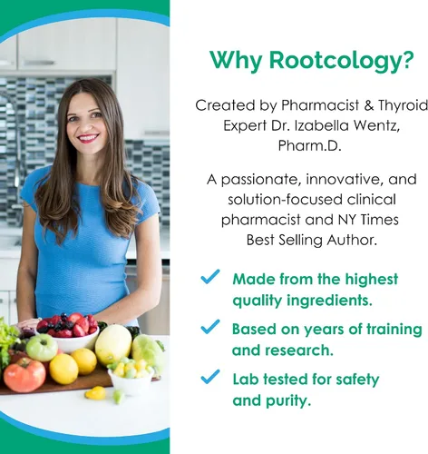 Vista 4 de Rootcology by Dr. Izabella Wentz Extracto de semilla de comino negro Mezcla única de aceite de semilla de comino negro para apoyar la función
