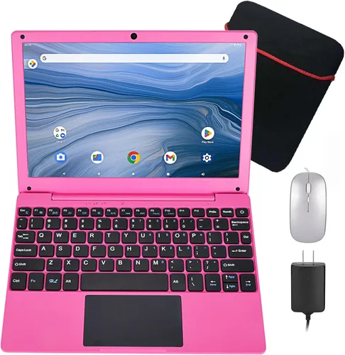 Vista 7 de Laptop de 10.1 Pulgadas, Procesador Quad-Core con Sistema Operativo Android 12.0, 2GB RAM, 64GB EMMC, Cámara Integrada, WiFi, Interfaz USB, Carga