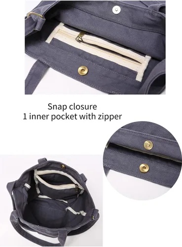 Vista 6 de Jeelow Bolso bandolera de lona resistente para hombre y mujer