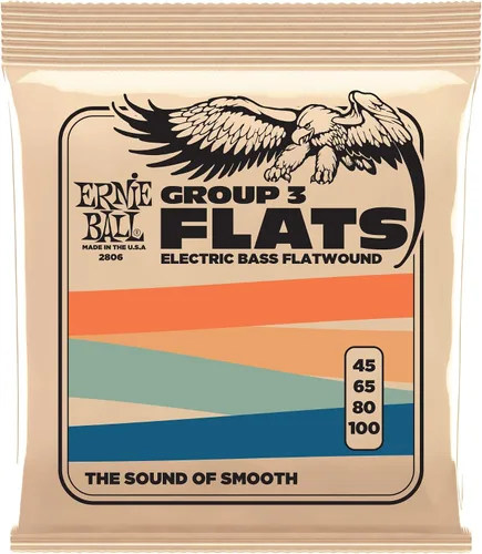 Vista 4 de Ernie Ball Group I Cuerdas Flatwound para Guitarra Bajo, Calibre 55-110 (P02802)