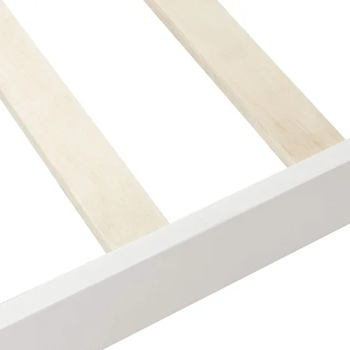 Vista 8 de Anwick Base de cama de plataforma de madera de tamaño individual para niños, base de colchón con cabecera y soporte de listones de madera para niñas