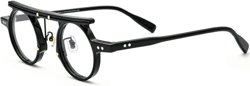 Vista 5 de HEPIDEM Marco de gafas de acetato para hombre gafas redondas retro para mujer gafas ópticas