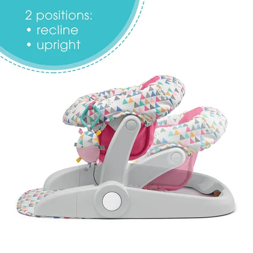 Vista 7 de Summer Infant Asiento de Piso Learn-to-Sit de 2 Posiciones (Rosa Funfetti) – Sienta al Bebé en Este Asiento de Actividad Ajustable Apropiado