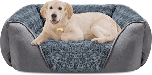 Vista 18 de INVENHO Cama para perros pequeños para perros medianos a grandes, rectangular, ortopédica, suave, relajante, duradera, con parte inferior
