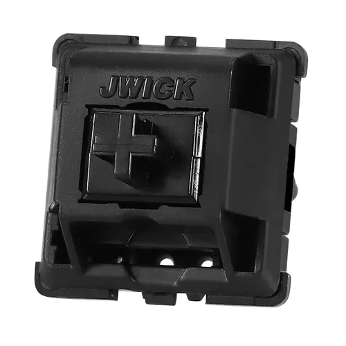 Vista 4 de JWICK Interruptores lineales negros V2, JWK Black Linears 2.06 oz carcasa completa de nailon Thocky 5 pines interruptores de teclado mecánicos