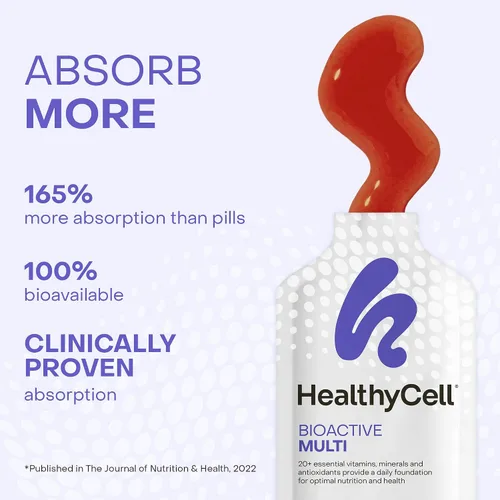 Vista 3 de Healthycell Bioactive Daily Liquid Multivitamínico Líquido Diario para Hombres y Mujeres – Más de 20 Vitaminas, Minerales y Antioxidantes Esenciales