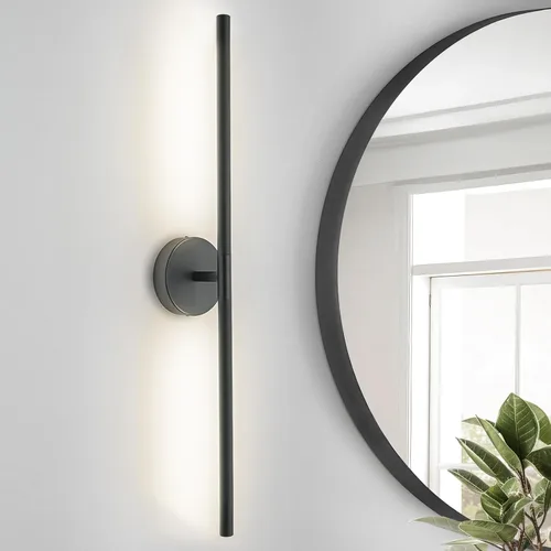 Vista 9 de Lámparas doradas para baño sobre espejo de 24 pulgadas, 18W 360° Giratorias Regulables 4000K Lámpara de Tocador LED de Latón, Luces de Tocador