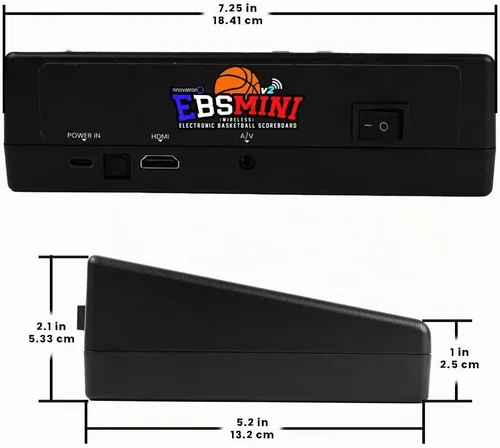 Vista 4 de Marcador electrónico de baloncesto (EBS) Mini v2 controlador (ahora con reloj de tiro) - Se utiliza para baloncesto, voleibol, lucha libre y más