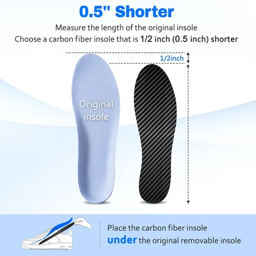 Vista 6 de Plantilla de fibra de carbono, 1 par, inserto rígido para zapatos para artritis, puntera de césped, Hallux Limitus, Hallux Rigidus, fracturas