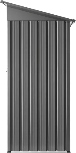Vista 9 de VEVOR Cobertizo de jardín de metal de 5 x 3 pies, edificio de almacenamiento con puerta con cerradura y 2 rejillas de ventilación, cobertizo