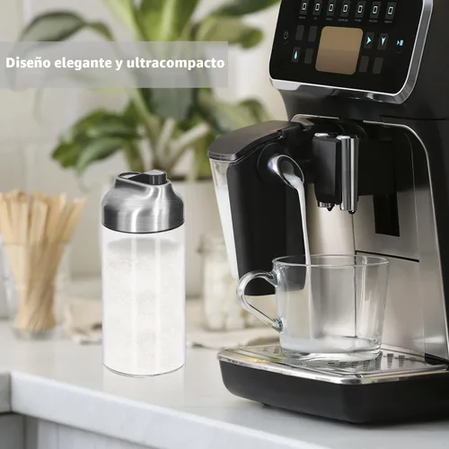 Vista 3 de Aelga Dispensador de azúcar de vidrio de 12 onzas con boquilla de vertido, vertedor pesado, para café, té y hornear
