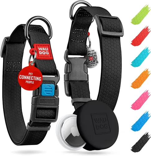 Vista 39 de WAUDOG Collar de perro impermeable – Collar ajustable para perros grandes, pequeños y medianos – Collares resistentes con cierre de metal duradero