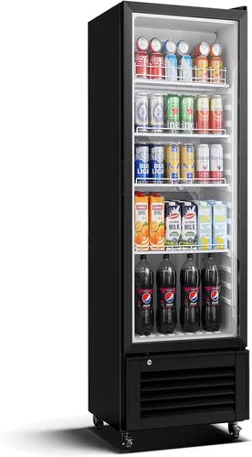 Vista 12 de Refrigerador y enfriador de bebidas comercial BODEGA BODEGACOOLER, refrigerador comercial para mercancía con luz LED suave, estantes ajustables