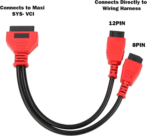 Vista 2 de Adaptador de Cable TTXSPP para Conector de Cable de Programación Chrysler 12+8 para Autel DS808 Maxisys Cable de Prueba Principal para Autel DS808