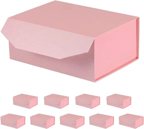 Vista 27 de Caja de regalo negra con tapa de 12 x 8 x 2.5 pulgadas, caja de regalo magnética para envolver, caja de regalo a granel para regalo, grano de malla