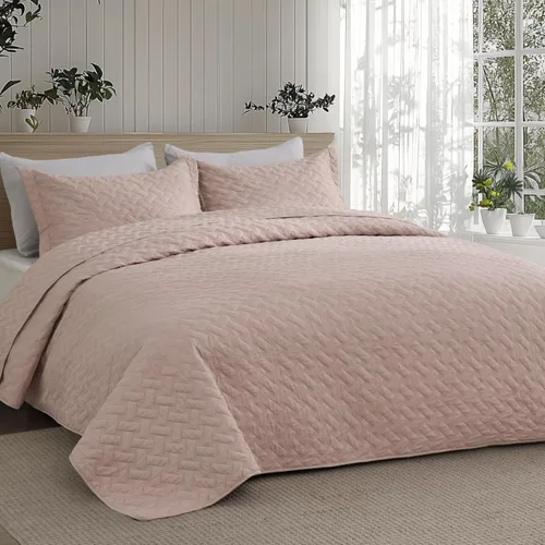 Vista 38 de Bedsure Quilts Twin Size - Lightweight Bedspreads Twin Size with Basket Weave Pattern, Soft Quilt Bedding Set, Grey Comforter Set Coverlet for All