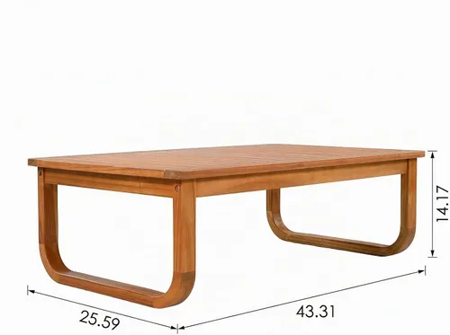 Vista 6 de Christopher Knight Home Coddy - Juego de muebles de patio de 4 plazas con mesa auxiliar, juego de conversación de madera de acacia para exteriores