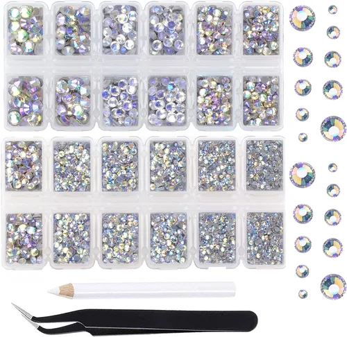 Vista 56 de 4500 unidades de diamantes de imitación de cristal de fijación en caliente con parte trasera plana HotFix gemas de cristal redondas de 0.079 Citrino