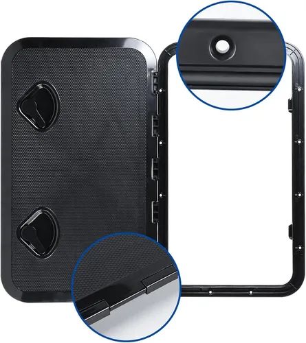 Vista 3 de NovelBee Escotilla de cubierta marina, tapa rectangular de 14 x 24 pulgadas para caravana marina RV