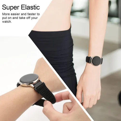 Vista 4 de Bolesi - Paquete de 8 correas elásticas de nylon compatibles con Samsung Galaxy Watch 7/6/5/4/FE, correa de 20 mm para Galaxy 6 Classic/5 Pro/Active