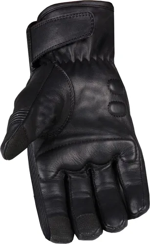 Vista 2 de Jackets 4 Bikes Guantes de cuero para motocicleta para hombres y mujeres, pantalla táctil, acolchado de gel, protección de nudillos y palma, guantes