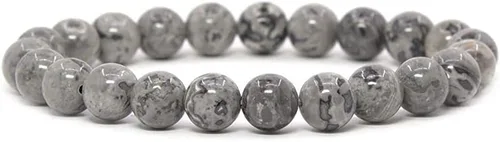 Vista 62 de Amandastone Pulsera elástica de cuentas redondas de 0.315 in con piedras preciosas naturales de 7 pulgadas