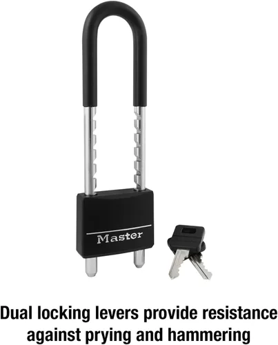 Vista 7 de Master Lock - 527D candado cubierto, grillete de 2 pulgadas y 6 pulgadas, negro, 527D