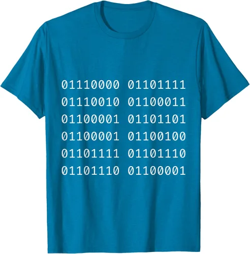 Vista 7 de Porca Madonna In Codice Binario Código Binario Camiseta, Negro