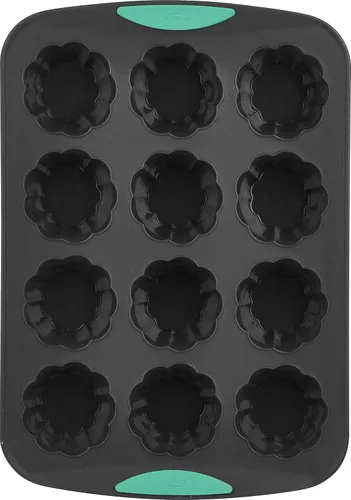 Vista 9 de Trudeau Structure - Molde de silicona para magdalenas, 12 tazas, silicona flexible con forro duro para mantener la forma, antiadherente, sin BPA