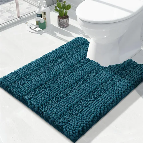 Vista 44 de Yimobra Tapetes de baño lavables, de chenilla súper suave y absorbente, para suelo y alfombra, de secado rápido, antideslizante, para bañera y Beige