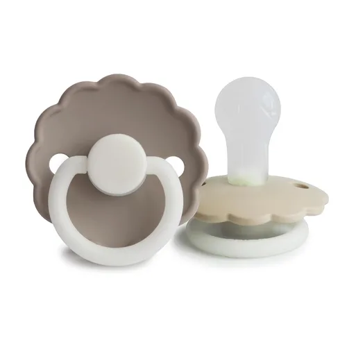 Vista 30 de FRIGG Daisy SilkySoft Chupete de Silicona para Bebé Fabricado en Dinamarca Sin BPA (Rosa Bebé/Lila Suave, 0-6 Meses)