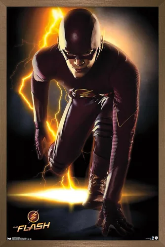 Vista 14 de Trends International DC Comics TV - The Flash - Póster de pared de retrato, 14.725 x 22.375 pulgadas, versión enmarcada de madera de granero