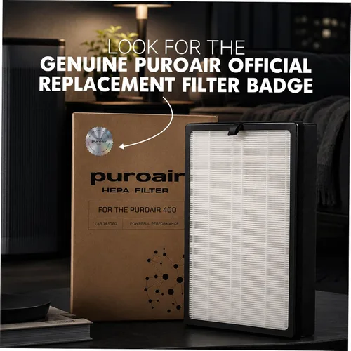 Vista 2 de PuroAir Filtro de repuesto 400 – Repuesto de filtro auténtico Puro Air 400 – Filtro HEPA oficial PuroAir con filtros CarbonTech 99.9% de polen