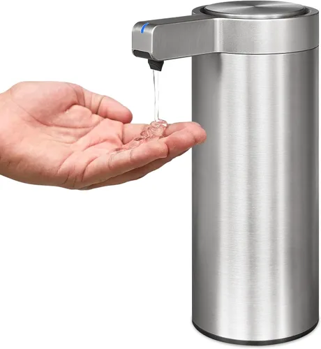 Vista 9 de Dispensador automático de jabón de acero inoxidable con sensor, dispensador de jabón infrarrojo, eléctrico, IPX5, impermeable, USB-C, sensor