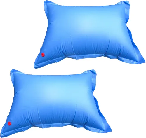 Vista 4 de Pool Mate 1-3745 almohada de aire resistente para cubierta de alberca en invierno, 4 x 5 pies, Paquete de 2, Azul