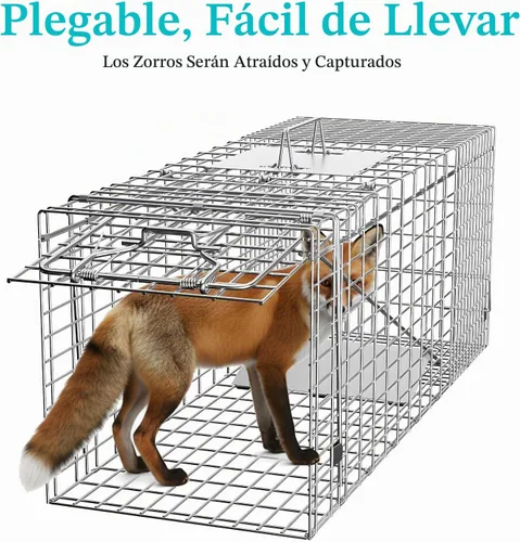 Vista 2 de Trampa de jaula para animales vivos, 37 "x 13" x 14.5" trampa para gatos