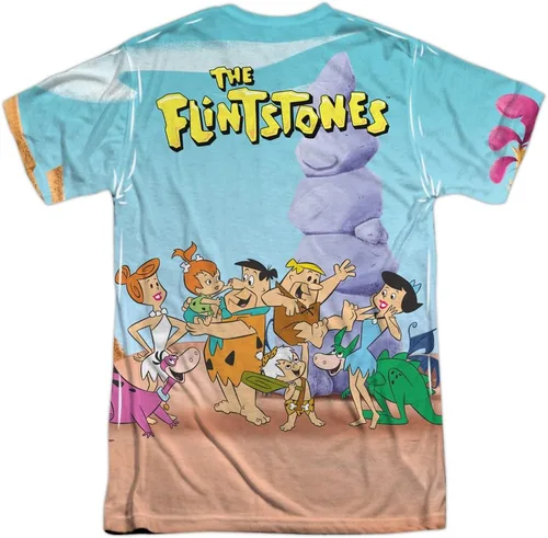 Vista 3 de Flintstones The Gang - Camiseta sublimada unisex para adultos para hombres y mujeres
