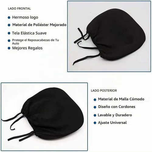 Vista 4 de Juego de 2 fundas para reposacabezas para bandera de calavera estadounidense