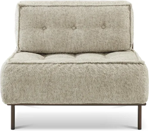 Vista 23 de MCombo Sofá modular con cojín extraíble, sofá tapizado para sala de estar, apartamento, oficina (azul, asiento medio)