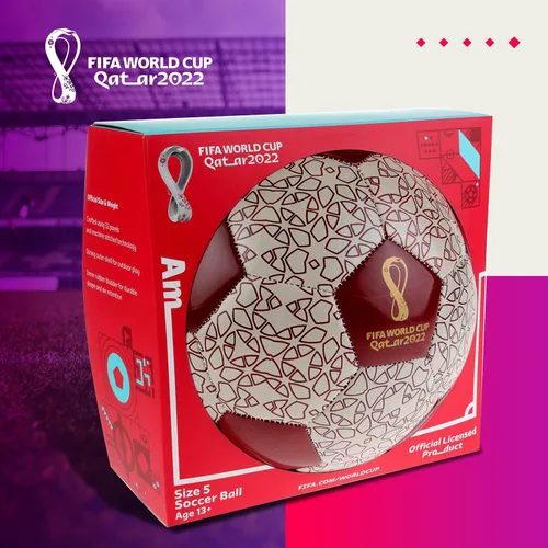 Vista 5 de Capelli Sport FIFA World Cup Qatar 2022 Tournament Soccer Ball Souvenir Display, Officially Licensed Futbol for Youth and Adult Soccer Players
